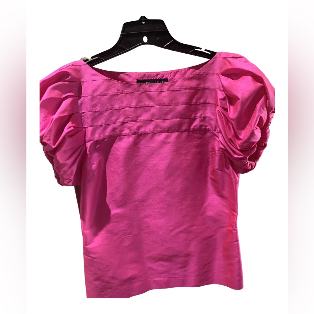 Ralph Lauren Size 10 pink silk blouse
